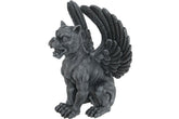 PTC Resin Medieval Sitting Winged Lioness Gargoyle Figurine Statue